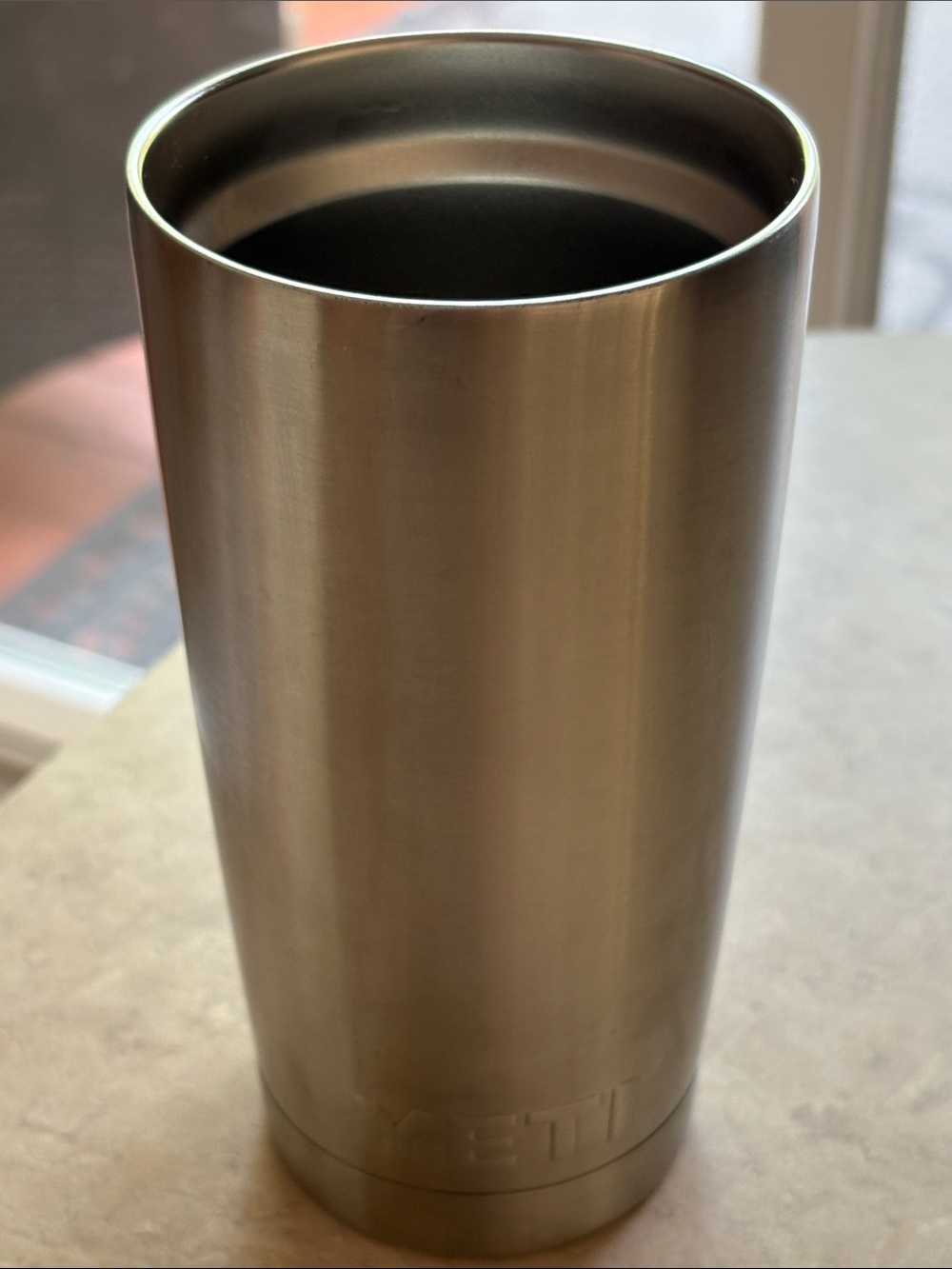 Yeti Stainless Steel Tumbler - Brushed Silver Finish